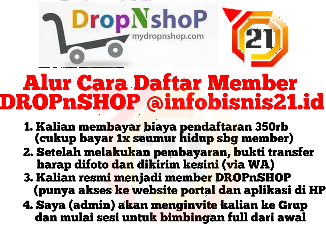 Cara Gabung Daftar DROPnSHOP @infobisnis21id